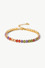 18K Gold Plated Multicolored Zircon Bracelet