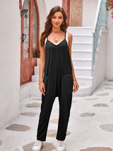 Spaghetti Strap Jumpsuit with Pockets