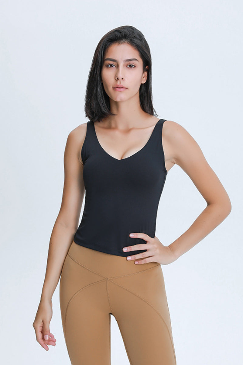 V Neck Active Tank