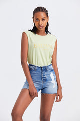 BAYEAS High Rise Bandless Denim Shorts