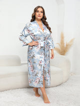 Plus Size Tie Waist Robe