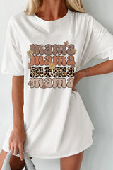 MAMA Round Neck Half Sleeve T-Shirt