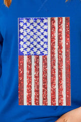 US Flag Round Neck Half Sleeve T-Shirt