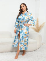 Plus Size Tie Waist Robe