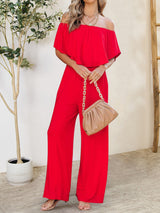 Ruffled Off-Shoulder Jumpsuit