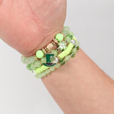 Beaded Soft Pottery Charm Bracelet