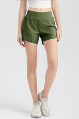 Elastic Waist Active Shorts