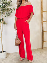 Ruffled Off-Shoulder Jumpsuit