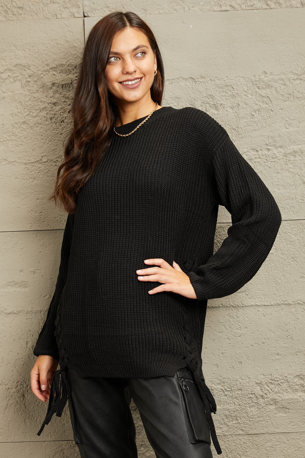 e.Luna Chunk Tunic Sweater