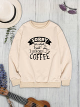 Letter Graphic Round Neck Sweatshirt