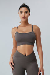 Crisscross Spaghetti Strap Active Bra