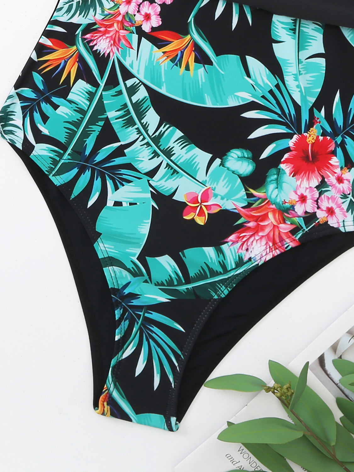 Printed Halter Neck One-Piece Swimwear