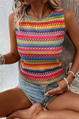 Contrast Round Neck Tank