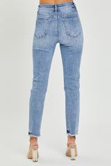 RISEN Full Size High Rise Frayed Hem Skinny Jeans