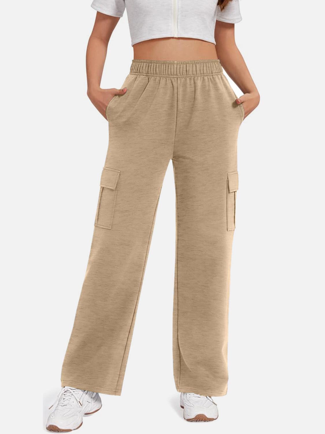 Pocketed High Waist Pants