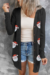 Sequin Santa Button Up Long Sleeve Cardigan