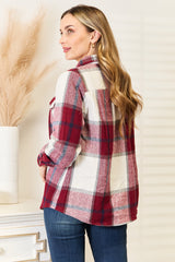 Plaid Button Up Flannel Shirt Jacket