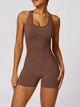 Racerback Cutout Active Romper